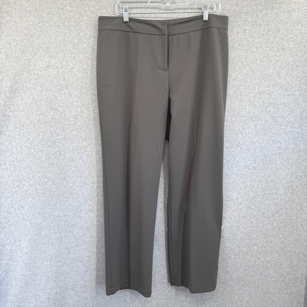 Eileen Fisher Dress Pants Women PL Gray Straight Leg Petite Professional Career